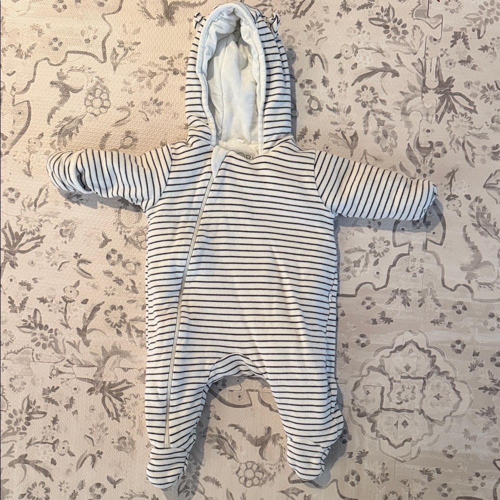 Mori Stripped Pramsuit (0-3mo)